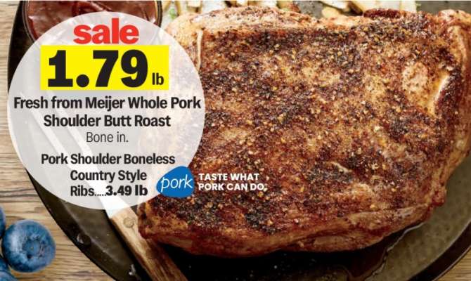 Fresh from Meijer Whole Pork Shoulder Butt Roast