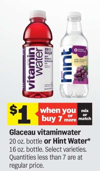Glaceau vitaminwater or Hint Water