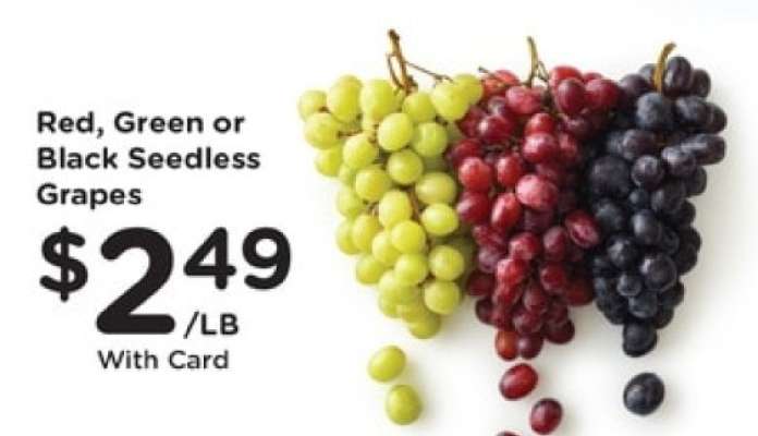 Red, Green or Black Seedless Grapes
