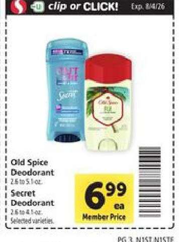 Old Spice Deodorant / Secret Deodorant