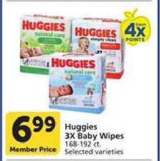 Huggies 3x Baby Wipes
