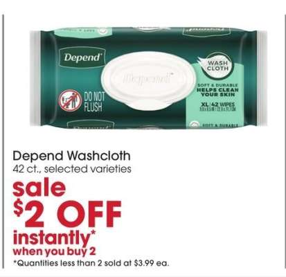 Depend Washcloth