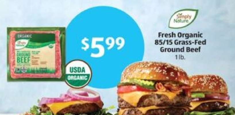 Fresh Organic 85/15 Grass-Fed Ground Beef