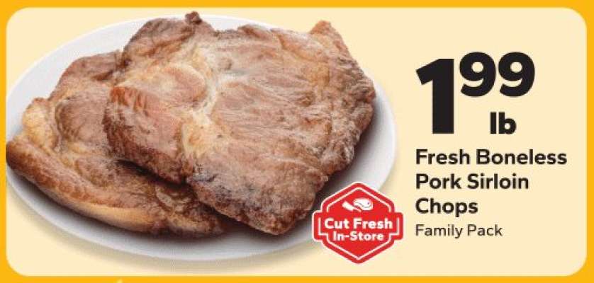 Fresh Boneless Pork Sirloin Chops
