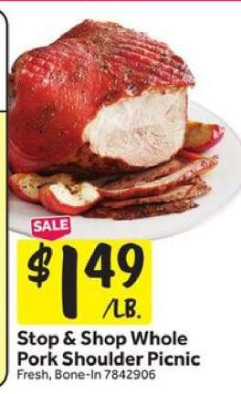 Stop & Shop Whole Pork Shoulder Picnic