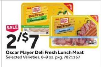 Oscar Mayer Deli Fresh Lunch Meat