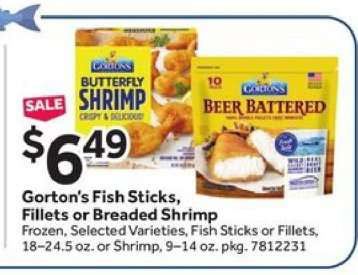 Gorton's Fish Sticks, Fillets or Breaded Shrimp