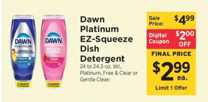 Dawn Platinum EZ-Squeeze Dish Detergent