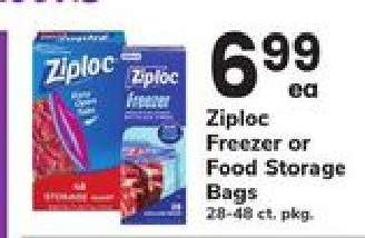 Ziploc Freezer or Food Storage Bags
