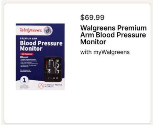 Walgreens Premium Arm Blood Pressure Monitor