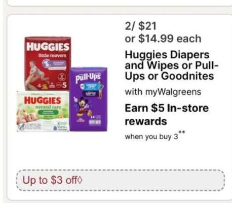 Huggies Diapers and Wipes or Pull-Ups or Goodnites