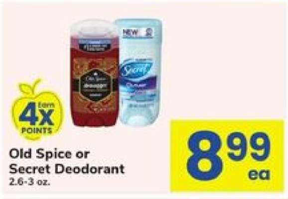 Old Spice or Secret Deodorant