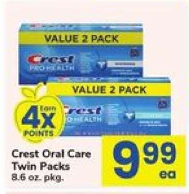 Crest Oral Care Twin Packs