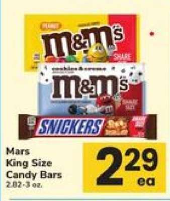 Mars King Size Candy Bars