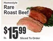 Homestyle Rare Roast Beef