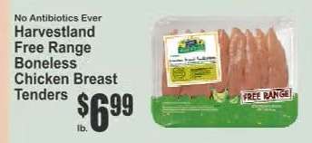Harvestland Free Range Boneless Chicken Breast Tenders