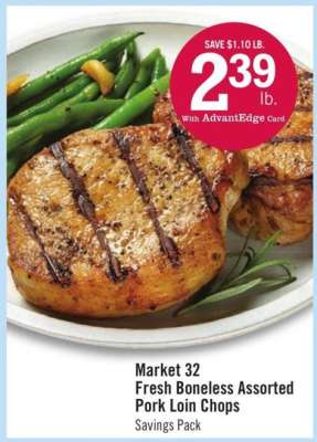 Market 32 Fresh Boneless Assorted Pork Loin Chops