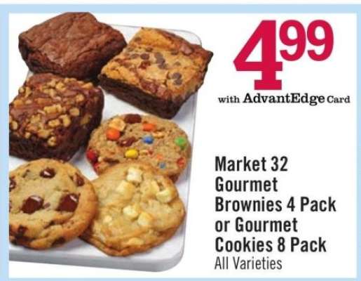Market 32 Gourmet Brownies 4 Pack or Gourmet Cookies 8 Pack