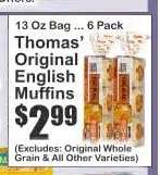 Thomas’ Original English Muffins