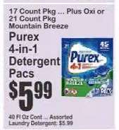 Purex 4-in-1 Detergent Pacs