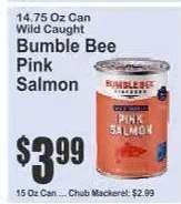 Bumble Bee Pink Salmon