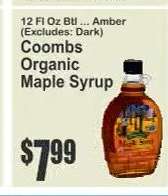 Coombs Organic Maple Syrup