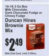 Duncan Hines Brownie Mix