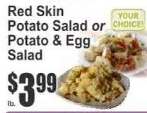 Red Skin Potato Salad or Potato & Egg Salad