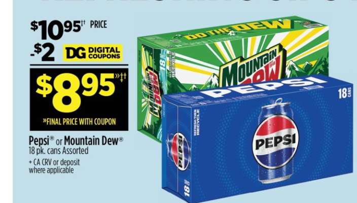 Pepsi® or Mountain Dew®