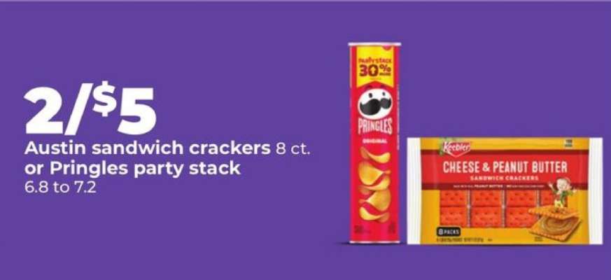 Austin sandwich crackers or Pringles party stack