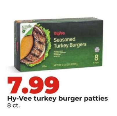 Hy-Vee turkey burger patties
