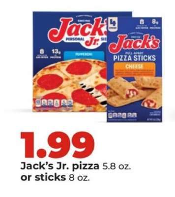 Jack's Jr. pizza or sticks