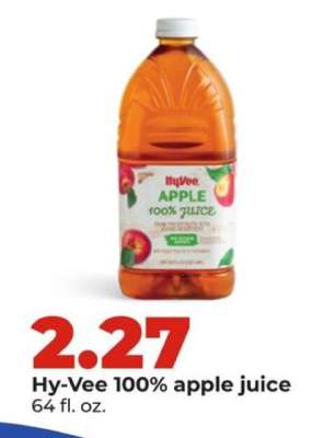 Hy-Vee 100% apple juice