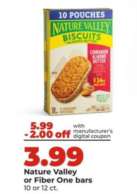 Nature Valley or Fiber One Bars