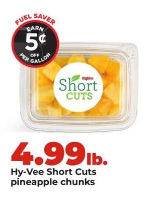 Hy-Vee Short Cuts pineapple chunks