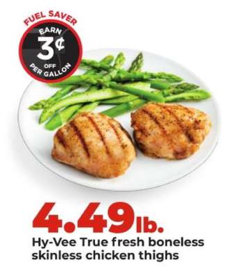 Hy-Vee True fresh boneless skinless chicken thighs
