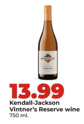 Kendall-Jackson Vintner’s Reserve wine