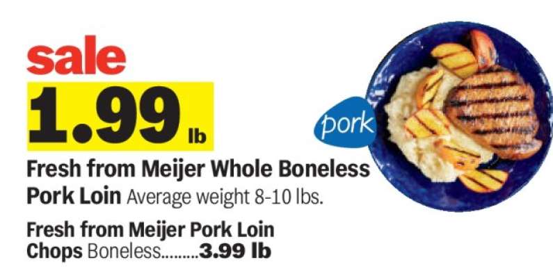 Fresh from Meijer Whole Boneless Pork Loin