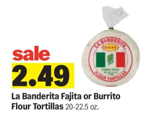 La Banderita Fajita or Burrito Flour Tortillas