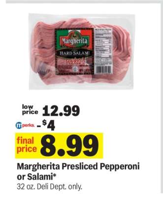 Margherita Presliced Pepperoni or Salami
