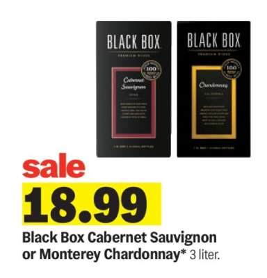 Black Box Cabernet Sauvignon or Monterey Chardonnay
