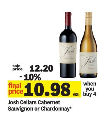 Josh Cellars Cabernet Sauvignon or Chardonnay*