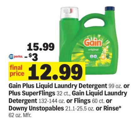 Gain Plus Liquid Laundry Detergent