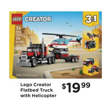 Lego Creator Flatbed Truck with Helicopter
