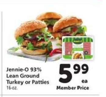 Jennie-O 93% Lean Ground Turkey or Patties