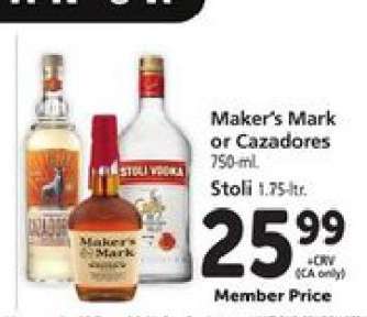 Maker's Mark or Cazadores