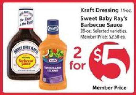 Kraft Dressing & Sweet Baby Ray's Barbecue Sauce
