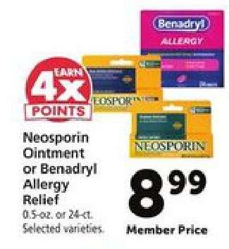 Neosporin Ointment or Benadryl Allergy Relief