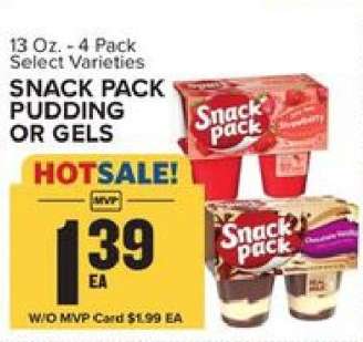 Snack Pack Pudding or Gels*