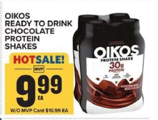 OIKOS READY TO DRINK CHOCOLATE PROTEIN SHAKES